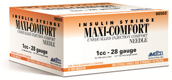 AIMSCO 28g 1cc Insulin Syringe